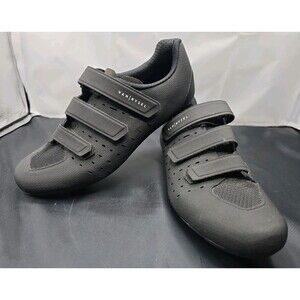 Van Rysel Cycling Shoes Mens 8 Black Decathlon Hook & Loop Road Bike